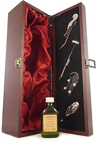 Laphroaig 10 Year Old Single Malt Whisky 1970's Miniature (5cl) in a silk lined wooden box with four