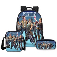 [Mr.Xu]Designer Fortnite Printing Backpacks With Pencil Case 3 PCS/SET School Bag For Boys Girls Boo