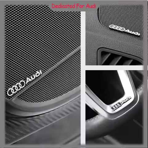 New Car Audio Decorate 3D Aluminum Badge Emblem Sticker For Audi Q5 Q3 Q2 Q7 A3 B5 B6 B7 B8 B9 8P 8V