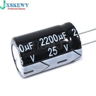 10PCS ​​2200uF 25V 2200MFD 25Volt 13 * 20mm Aluminum Electrolytic Capacitor Radial 2200mf25v 2200uf2