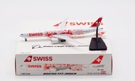 Ready Stock Swiss Airlines B777-300ER HB-JNA 1: 400 Alloy Model AV4108 Smile