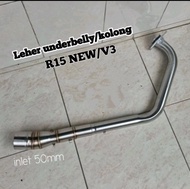 Pipa Leher knalpot underbelly kolong R15 v3 new Xsr 155 Vixion New old nvl R R15 v2 xabre Mt15 mt15