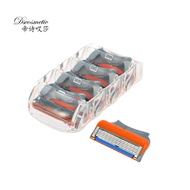 Sharp 5 Razor Blades Razor Head Men Sharp Razor Blades 5 Layers 4 Pieces Set without Blade Holder Su