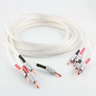 Hi-End Kimber 8AG 8N Single Crystal Silver Signal Line HIFI Amplifier Speaker Cable Y Banana Plug Au