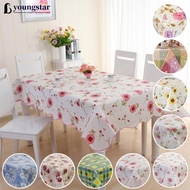 YOUNGSTAR 106*152cm Waterproof Oil Proof PVC Table Cloth Cover Home Dining Kitchen Tablecloth Decor 