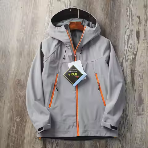 Embroidery Alpha SV 6th Three Layer Mens Womens High Quality Camping Coat Outdoor Waterproof Windbre