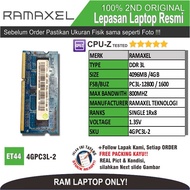ET44 4GPC3L-2 RAM Laptop RAMAXEL DDR 3L 4GB PC3L-12800 SINGLE 1Rx8