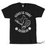 AGNOSTIC FRONT BAND T-SHIRT - SKINHEAD - PREMIUM BAND T-SHIRT - BLACK - S, M, L, XL, XXL.