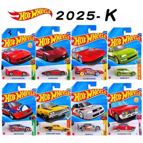Hot Wheels C4982 2025-K Batch Alloy Car Models-Ferrari F40 Honda Civic EF VW T3 1:64 Diecast Vehicle
