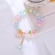 Sisters Bracelet 4 Styles Sanrio Bracelet  Melody Crystal Bracelet  Kuromi Pom Pom Purin Bracelets F
