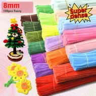 100Pcs DIY Multicolour Fuzzy Wire Twisted Stick Craft Flower Handmade Bouquet Material Decoration