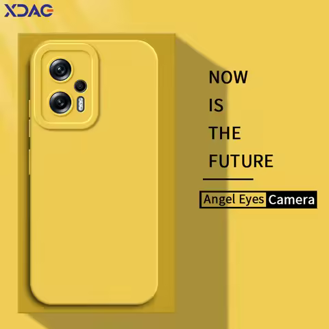 Angel Eyes Liquid Silicone Phone Case for Xiaomi POCO X4 GT 5G 360 Camera Protective Soft Shockproof
