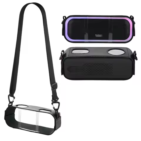 Sturdy PU Case with Detachable Nylon Strap for Doss Soundbox Pro Speaker Ensure Safety of Speaker in