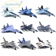 MALCOLM Fighter Aircraft Toy, Diecast with Light Sound Aviao Plane Model, Tabletop Decor F16 F22 F35