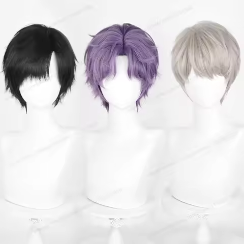 Love And Deepspace Rafayel Zayne Xavier Cosplay Wig 30cm Short Hair Anime Wig Heat Resistant Synthet