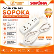 SOPOKA 3-hole Power Socket 2200W Ceramic Core Wired 3C1 - Dang Khoi Tool
