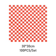 Kertas Baking Wax Paper Motif Hiasan Alas Bento Sandwich 18x18 30x30 Isi 100 Pcs