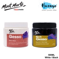 Mont Marte Acrylic / Oil Medium Gesso Universal Primer 500G (White & Black) [Non Toxic]