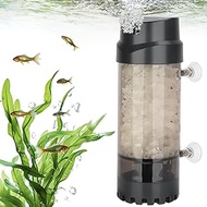 AQQA Aquarium Fluidized Moving Bed Filter,Media Submersible Sponge Filter with Air Stone Ultra-Silence Dissolved Oxygen,Air Pump Accessories,for Fresh Water and Salt-Water (L 15-55 Gallon)