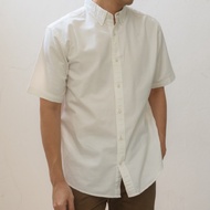 era-won เสื้อเชิ้ต แขนสั้น คอปก รุ่น Oxford Short-Sleeved Shirt สี White