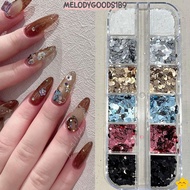 MELODYGOODS1B9 Polka Dot Glitter Nail Art Decorations, DIY 12-Grid Glitter Nail Accessories, Y2K Col