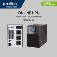 Prolink PRO901-ES 1000VA | 900W Pure Sine Wave Online UPS with AVR for Medical Equipment, Office, ATM Backup Power