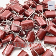 C 474J 400V 0.47uf 400V CBB22 Capacitor Mylar ตัวเก็บประจุ ชนิดไมลาร์ ความกว้างขา 15มม.