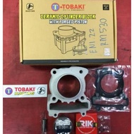 CERAMIC CYLINDER BLOCK + FORGED PISTON (FULLSET) FOR YAMAHA LC135 57MM (TOBAKI)