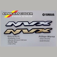 3d embossed n vx aerox emblem / thick nvx embossed sticker / yamaha n max logo sticker