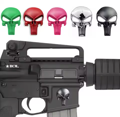 New Skull Metal Sticker for AR15 AR10 AK47 M4 M16 1911 USP M92 Glock G17 19 22 43x Airsoft Rifle Pis