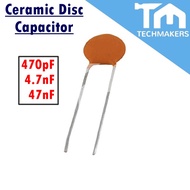 10 pcs of Ceramic Disc Capacitor 470pF, 4.7nF, 47nF