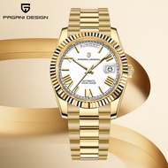 PAGANI DESIGN Men Watch Japan NH36A Automatic Mechanical DD40 Stainless Steel Sapphire Glass Calenda