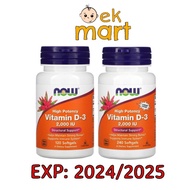 Now Foods Vitamin D3 2000 IU 120 &amp; 240 Softgels