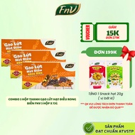 Combo of 3 boxes of brown rice, seaweed, cashew nuts, FNV nutritional sugar-free snacks, 3 boxes x 7