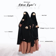 Uniqob - Khimar Adna Handsplit Set (Free Jetblack Rope Veil) - Jetblack