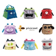 8BPLUS Chalk Bag for Rock Climbing. 8B+ Cute Hairy Furry Monsters Bouldering Bag. Archery Pouch
