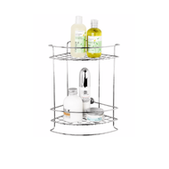 Global House VRH ชั้นวาง2ชั้นเข้ามุมโค้งเล็กสเตนเลส 304 รุ่นHW105-W105A สีสเตนเลสเงา รับประกันของเเท