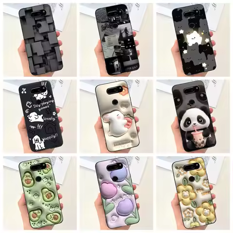 For LG V30 Case LG V35 ThinQ V40 V50 V50s ThinQ G8X ThinQ Soft Matte Silicone Coque Funda Back Cover