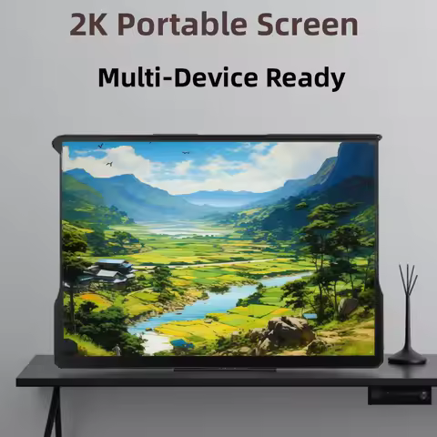 ZSUS 2160*1440 14-inch 2K Portable Monitor 60HZ For Laptop XBox PS4 / 5 Switch TV Box Cell Phone PC 