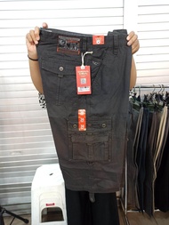 Celana Pendek Pria Model 7/8 Cardinal - Hitam - 2 Kantong Depan - 2 Kantong Samping - Kancing Depan 
