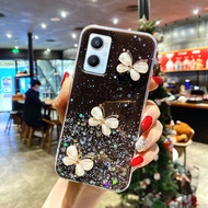 Ốp Điện Thoại OPPO A57 A96 4G Ốp Lấp Lánh Thiết Kế Bầu Trời Đầy Sao Trang Trí Hình Bướm Pha Lê Sáng