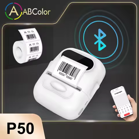 Thermal Label Printer P50 Mini Sticker Printer Portable Wireless Bluetooth Labeller DIY Adhesive Lab