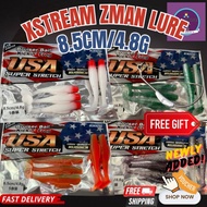 【Xstream】8.5CM/4.8G 5PCS Zman Clone Floating TPR Soft Plastic Lure Bait Umpan Casting Haruan Toman