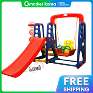 중모토이플러스 | Playground Slide Swing Set Indoor Slide Playground Space Basketball Hoop Slide Large Toy
