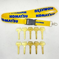 Excavator Parts Komatsu Hood Ignition Start 787 Key with keychain  PC56/60/70/80/90/110/130/200/210/