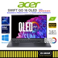 Acer Swift Go 16 SFG16-72-5315 - Intel Core Ultra 5-125H - Intel Arc Graphics - 16GB DDR5X RAM - 1TB SSD (2Yrs Agent)
