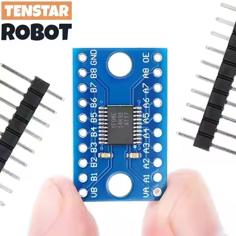 TENSTAR 2pcs TXS0108E Module 8 Channel Logic Level Converter Bi-Directional High Speed Full Duplex S