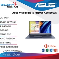 LAPTOP Asus Vivobook 15 M1502I-AE8150WS ( 15.6 FHD TOUCH / R5-4600H / 8GB OB / 512GB SSD / AMD RAEDON / W11 + HNS)