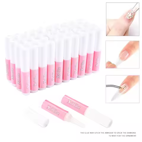 10-30pcs Fast Drying Nail Glue Acrylic False Nail Tips Glue Gel For Fast Extension Super Bond Rhines