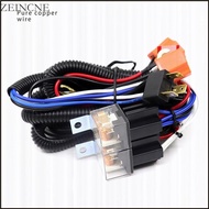 Zein Ceramic H4 Headlight Headlamp H4 Light Bulb Relay Wiring Harness Socket Plug Set